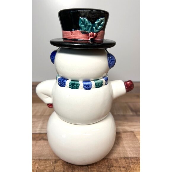 Hallmark SNOWMAN Salt Pepper Cream Sugar Christmas Winter Decoration - Picture 3 of 10